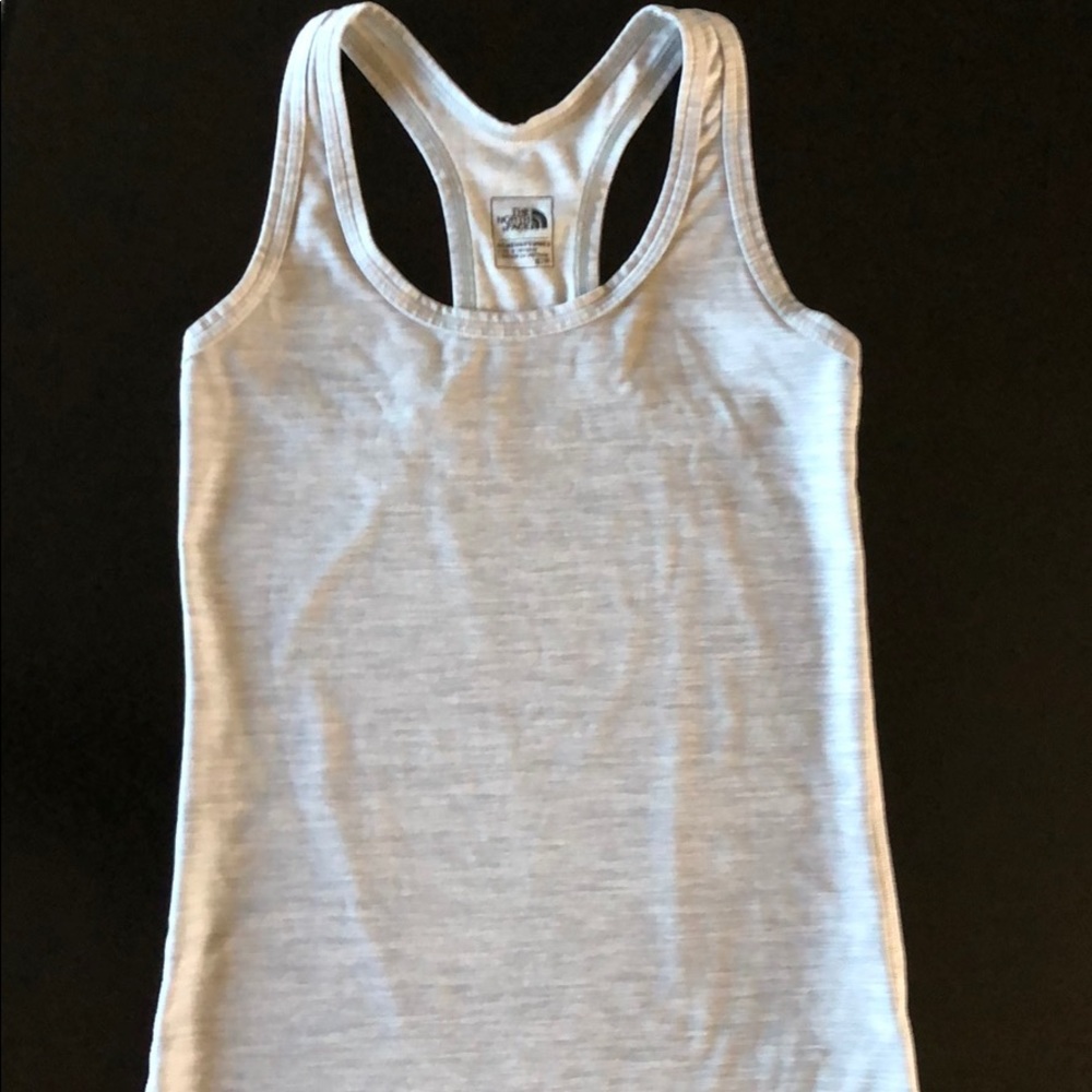 Gray North Face fitted tank top